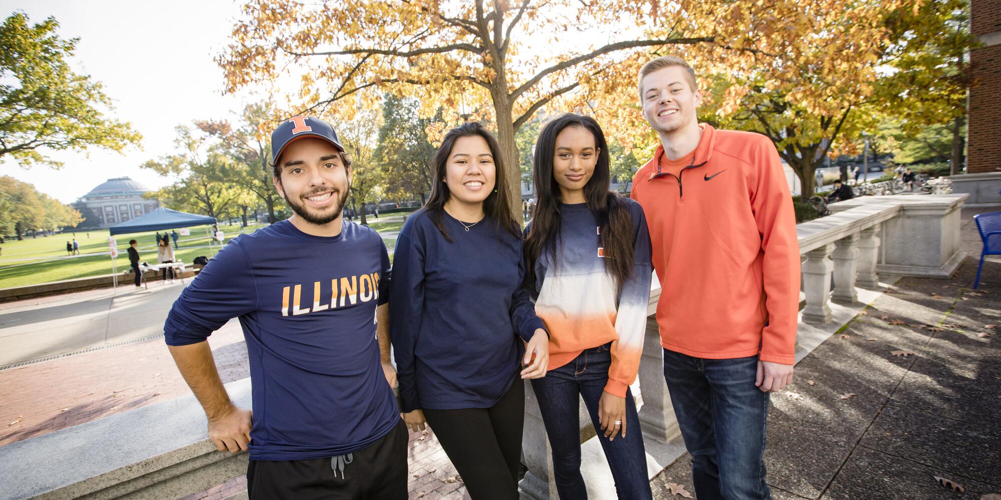 a happy group of students